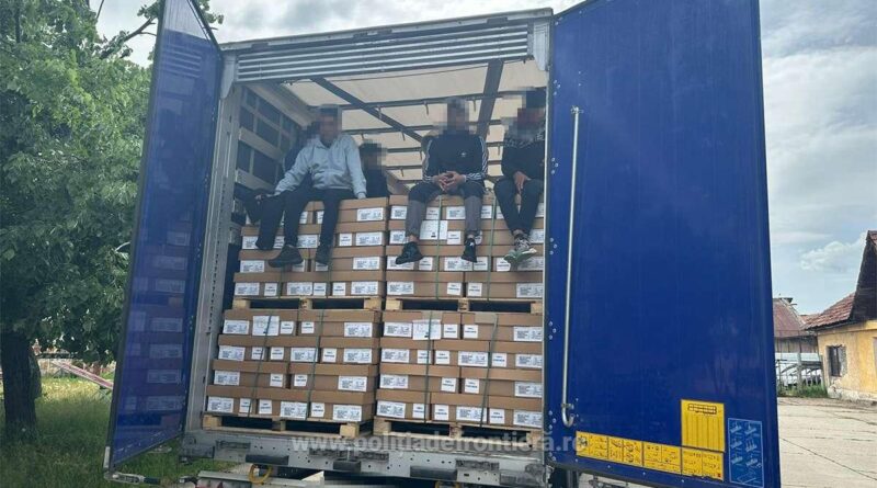 Six migrants detected in a freight truck by Mehedinte border police