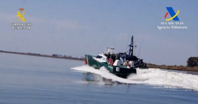 Ten members of a criminal organization arrested after a shooting attack on a Spanish Civil Guard patrol boat in the waters off Huelva
