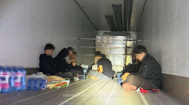 Twelve foreign citizens discovered hidden in a truck with peanuts in Romania