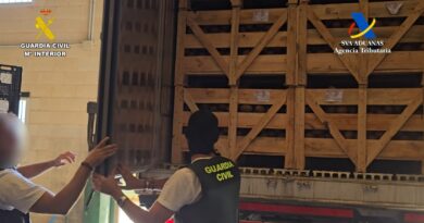 1,283 kilos of cocaine intercepted hidden in a shipment of coconuts in Seville