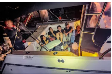 US CBP Air and Marine Operations, U.S. Coast Guard Interdict Smuggling Vessel, Apprehend 23 Illegals