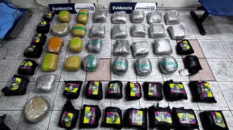 In Chile, 266 kilos of marijuana were seized in Avanzada El Loa